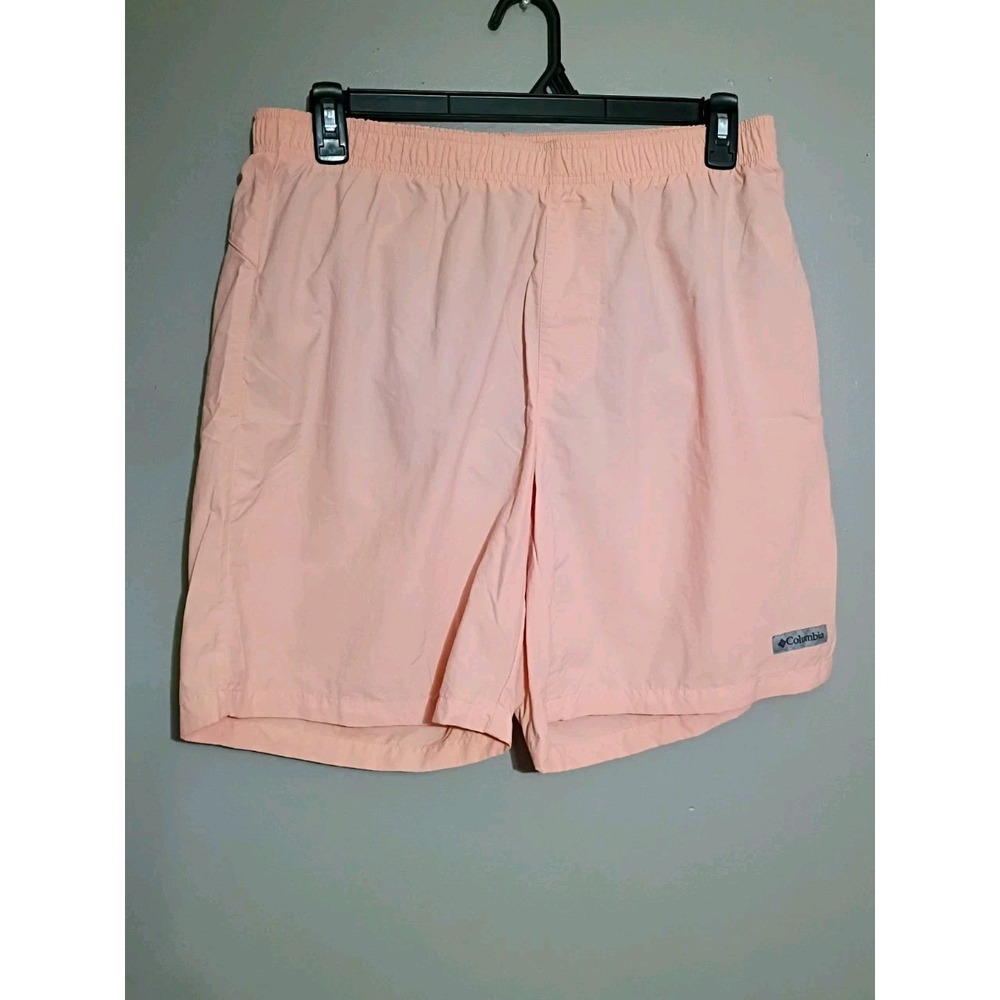 Columbia Swim Fishing Jogging Shorts Peach Mesh Lined Size Large